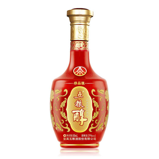 五粮醇珍品级 红瓶39度 白酒 500ml 商品图0