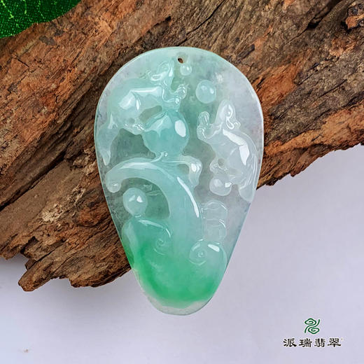 派瑞翡翠 翡翠挂件 糯种 飘花 商品图1