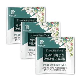 【묶음】Green Nut FRUITS&NUTS 에브리데이넛츠25g*3
