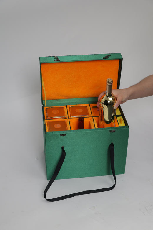 桐悦高档礼品白酒礼盒包装通用白酒密封送礼手提可外带木制酒箱锦盒 商品图4