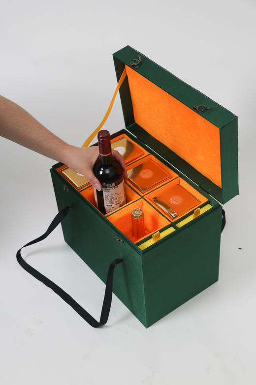 桐悦高档礼品白酒礼盒包装通用白酒密封送礼手提可外带木制酒箱锦盒 商品图3