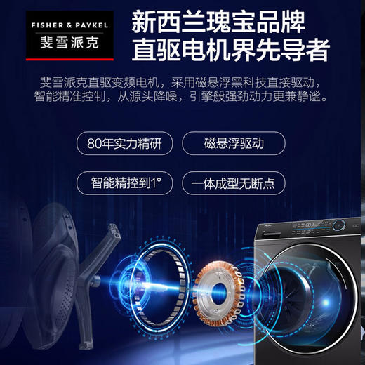 以旧换新-海尔全自动滚筒洗衣机10kg 直驱变频 紫外杀菌 智能投放 超薄大容量家用洗衣机 XQG100-BD14176LU1 商品图7