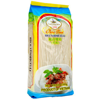 水妈妈越南进口 干米粉 越南檬粉河粉  烹饪食材米线干汤袋细米粉500g 商品图7