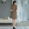 IWY/高档西装连衣裙咖色女总裁范商务正装裙子气质干练双排扣工服Q745 商品缩略图3