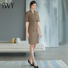 IWY/高档西装连衣裙咖色女总裁范商务正装裙子气质干练双排扣工服Q745 商品缩略图4