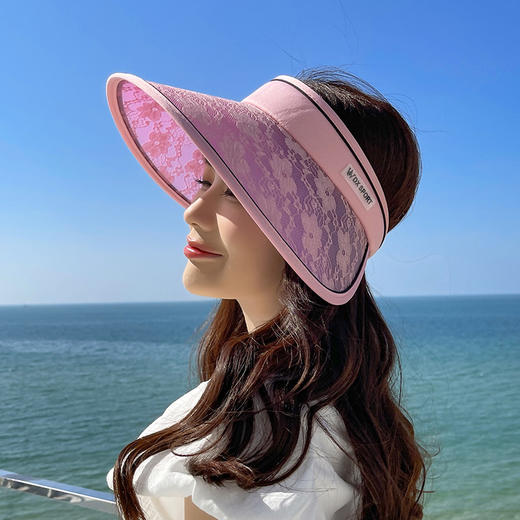 无顶变色防晒帽,夏季新款大沿户外沙滩空顶帽 商品图1