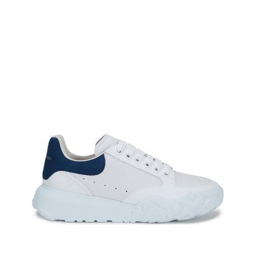 2021春夏 Alexander McQueen/亚历山大麦昆 男士皮革系带休闲运动鞋 634619 WHZ9小白鞋 商品图5