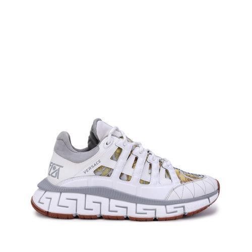 VERSACE/范思哲【22春夏新款】男士织物配皮TRIGRECA系带休闲运动鞋多色印花 DSU8094 D16TCG 商品图0