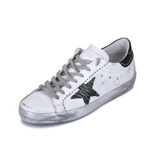 GOLDEN GOOSE DELUXE BRAND/GOLDEN GOOSE DELUXE BRAND黄金鹅 男士皮革Super-Star系带休闲运动鞋板鞋脏脏鞋 GMF00102 F002090 商品图1