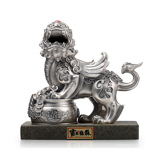 霸王貔貅摆件足银888g工艺品 复古国潮高档商务礼品大气皮质包装 商品图1