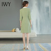 IWY/绿色显白西装连衣裙主持人正装播音艺考气质名媛小个子西服裙Q757 商品缩略图3