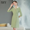 IWY/绿色显白西装连衣裙主持人正装播音艺考气质名媛小个子西服裙Q757 商品缩略图1