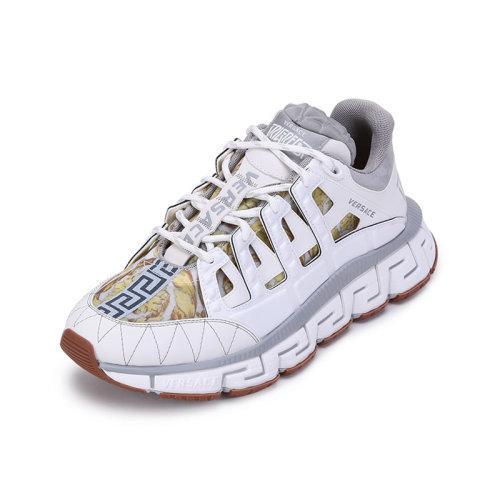 VERSACE/范思哲【22春夏新款】男士织物配皮TRIGRECA系带休闲运动鞋多色印花 DSU8094 D16TCG 商品图1