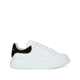 2021春夏 Alexander McQueen/亚历山大麦昆 男士皮革系带阔型运动鞋休闲鞋 625162 WHZ4K小白鞋