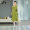 IWY/香草绿色西装连衣裙女长袖时尚气质收腰显瘦裙子Q729a字裙大摆裙 商品缩略图2