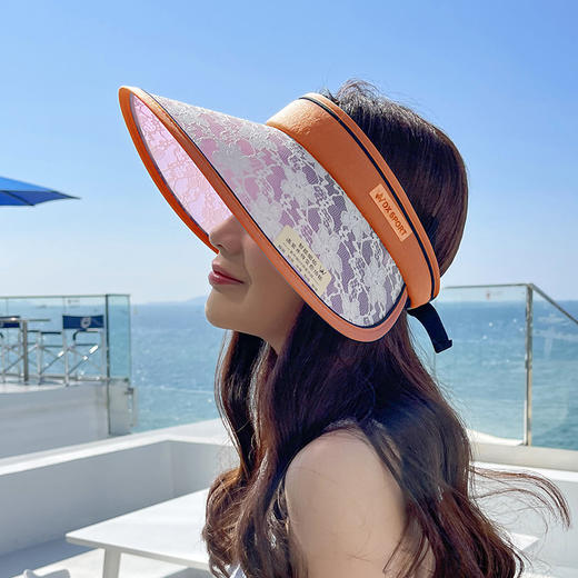 无顶变色防晒帽,夏季新款大沿户外沙滩空顶帽 商品图3