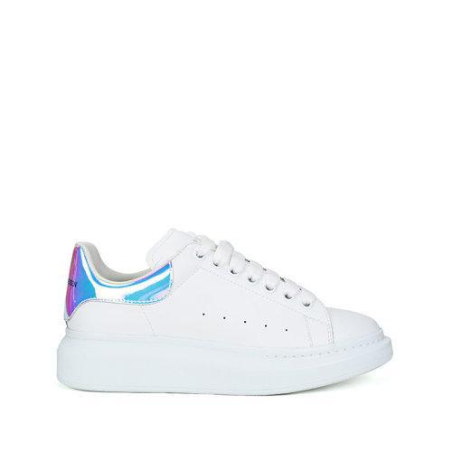 2021春夏 Alexander McQueen/亚历山大麦昆 男士牛皮系带阔型运动鞋休闲鞋 561580 WHVI5小白鞋 商品图0