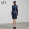 IWY/职业西装连衣裙女售楼部新款V领收腰藏青色法式显瘦裙子OL工装q520 商品缩略图3