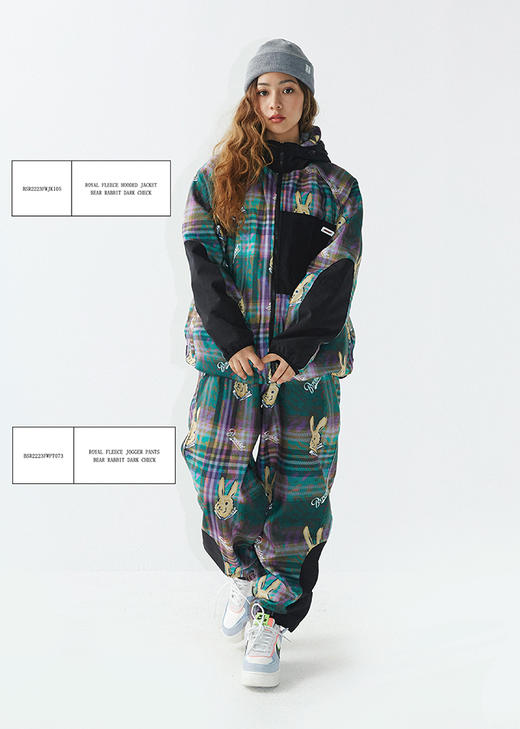 BSRABBIT 22-23FWJK104 JK105 新款雪服 ROYAL FLEECE HOODED JACKET 商品图4