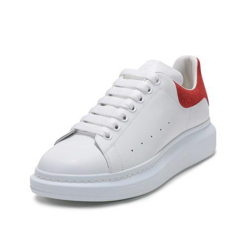 2021春夏 Alexander McQueen/亚历山大麦昆 男士皮革系带阔型运动鞋休闲鞋 625162 WHZ4K小白鞋 商品图21