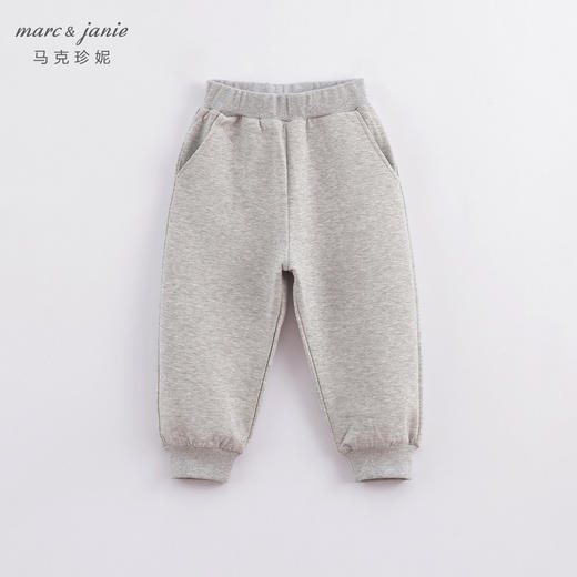 【3D空气棉】马克珍妮秋装新款 男女童纯色宽松运动裤221282 商品图0