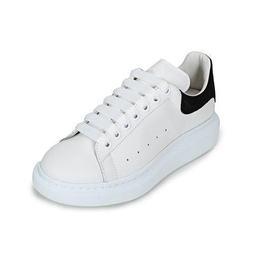 2021春夏 Alexander McQueen/亚历山大麦昆 男士皮革系带阔型运动鞋休闲鞋 625162 WHZ4K小白鞋 商品图1