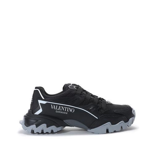 Valentino/华伦天奴 2021款 男士织物配皮等材质拼接系带休闲运动鞋 VY2S0C20 DRZ 商品图0