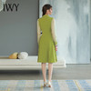 IWY/香草绿色西装连衣裙女长袖时尚气质收腰显瘦裙子Q729a字裙大摆裙 商品缩略图3