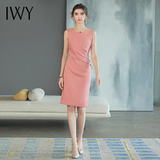 IWY/职业装气质女神范套装裙女时尚气质两件套七分袖ol背心连衣裙C1577+Q754 商品图4