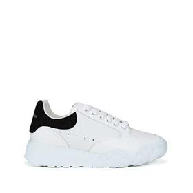 2021春夏 Alexander McQueen/亚历山大麦昆 男士皮革系带休闲运动鞋 634619 WHZ9小白鞋