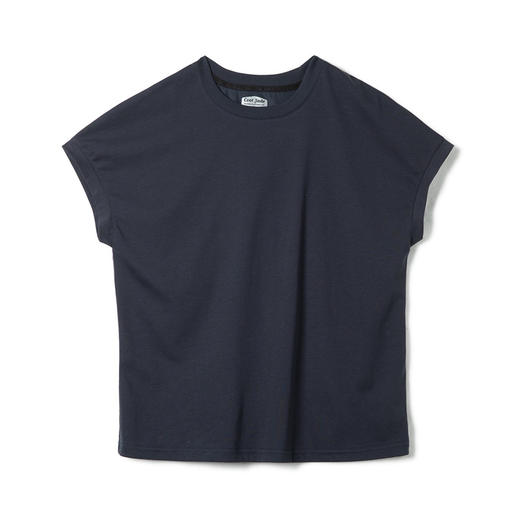 马登女装 冰丝上衣落肩基础短袖夏凉感打底衫薄款宽松圆领体T恤潮 商品图6