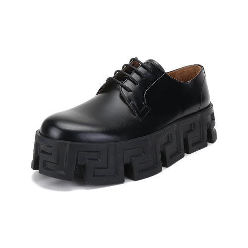 VERSACE/范思哲【22春夏新款】男士牛皮革GRECA LABYRINTH系带休闲皮鞋厚底鞋 1000771 D9VAC 商品图1