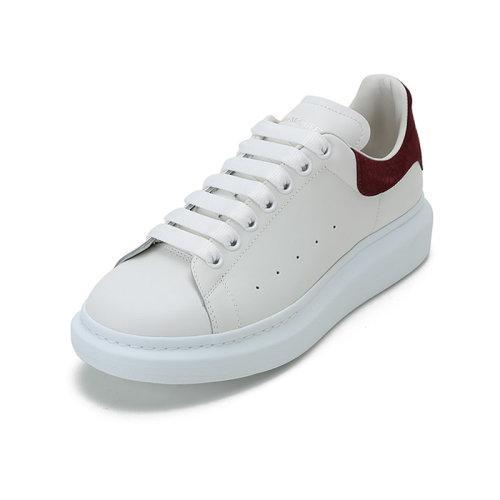 2021春夏 Alexander McQueen/亚历山大麦昆 男士皮革系带阔型运动鞋休闲鞋 625162 WHZ4K小白鞋 商品图11