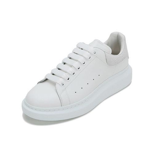 2021春夏 Alexander McQueen/亚历山大麦昆 男士皮革系带阔型运动鞋休闲鞋 625162 WHZ4K小白鞋 商品图6