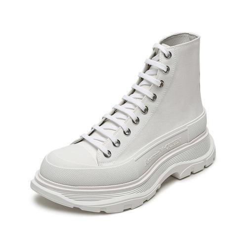 Alexander McQueen/亚历山大麦昆 2021款 男士织物系带厚底靴子短靴 604254 W4L32 商品图11