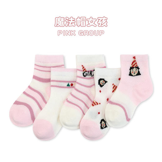 【5双装 多色可选 轻透会呼吸】夏季薄棉镂空透气婴儿宝宝小中大童袜子小熊卡丁车网眼袜 商品图13