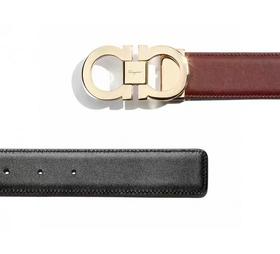 菲拉格慕FERRAGAMO男士金扣牛皮腰带，货号679535-0644558.