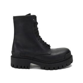 Balenciaga/巴黎世家【21秋冬新款】男士牛皮革Master大号圆头系带靴子短靴厚底鞋 664500 WA9O1