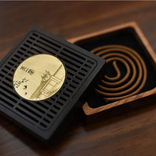 羽诗制造出品 书香涌动套装将军杯四方香盒文创礼盒 商品图3