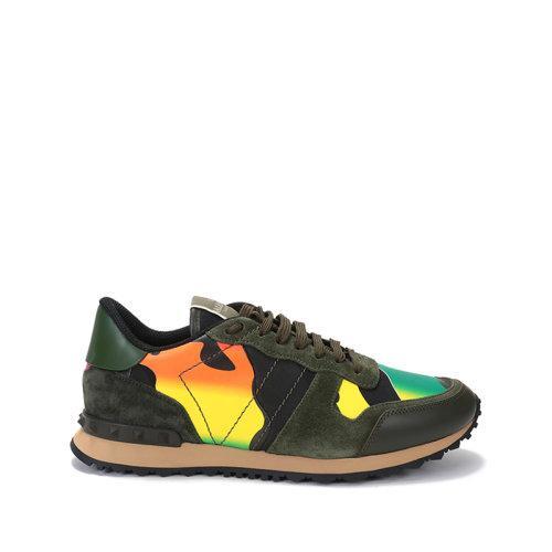 Valentino/华伦天奴 2021款 男士织物配皮ROCKRUNNER铆钉装饰系带休闲运动鞋 VY2S0723 ZGX 商品图0