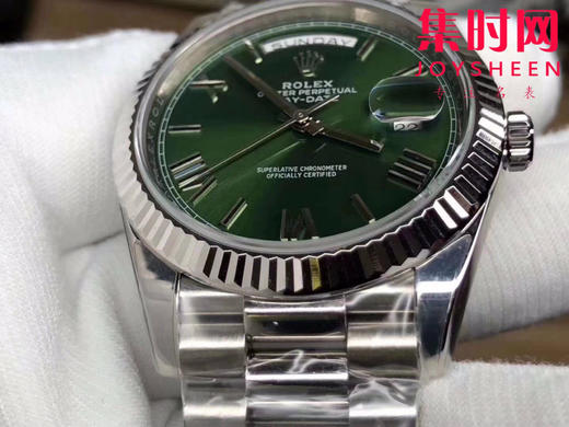 EW劳力士星期日历型系列 日志40mm 款式：墨绿面 男士腕表 商品图4