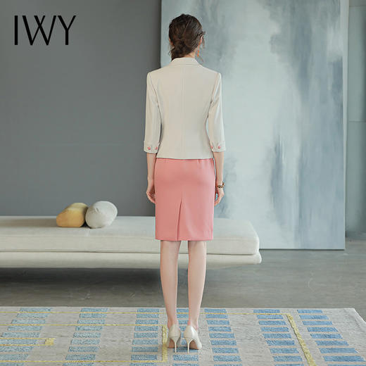 IWY/职业装气质女神范套装裙女时尚气质两件套七分袖ol背心连衣裙C1577+Q754 商品图3