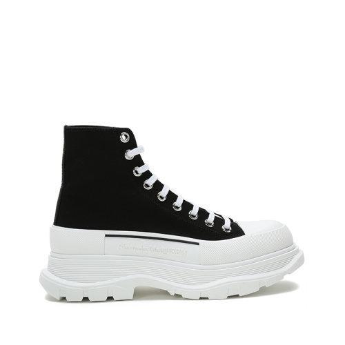 Alexander McQueen/亚历山大麦昆 2021款 男士织物系带厚底靴子短靴 604254 W4L32 商品图5