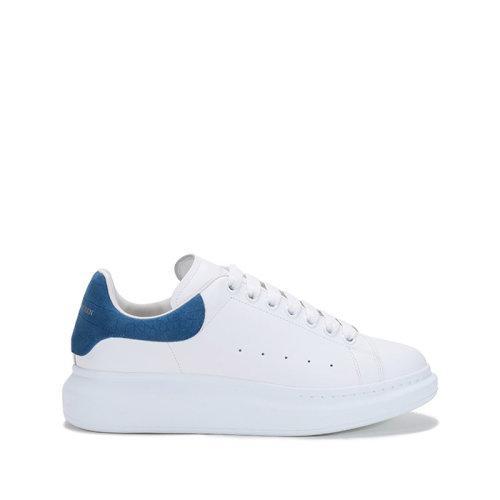 2021春夏 Alexander McQueen/亚历山大麦昆 男士皮革系带阔型运动鞋休闲鞋 625162 WHZ4K小白鞋 商品图15