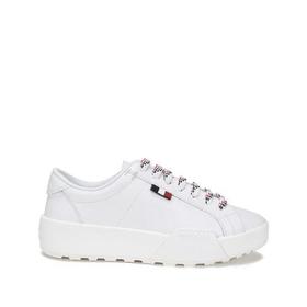 Moncler/蒙克莱 男士皮革系带休闲运动鞋小白鞋 4M72400 02SHJ