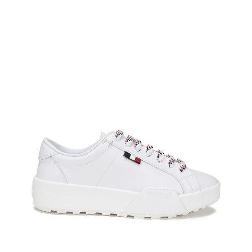 Moncler/蒙克莱 男士皮革系带休闲运动鞋小白鞋 4M72400 02SHJ 商品图0