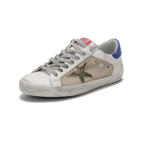 GOLDEN GOOSE DELUXE BRAND/GOLDEN GOOSE DELUXE BRAND黄金鹅 男士织物配皮Super-Star系带休闲运动鞋板鞋脏脏鞋 GMF00103 F002082 商品图1