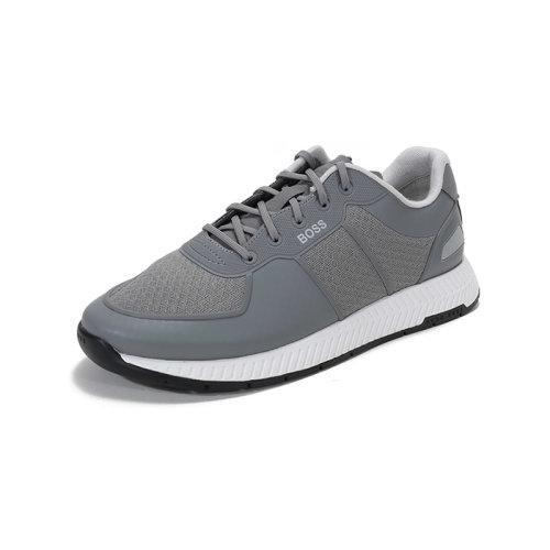 HUGO BOSS/雨果博斯 2021款 男士织物等多种材质拼接网眼系带休闲运动鞋 50452025 商品图1