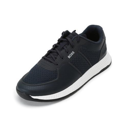 HUGO BOSS/雨果博斯 2021款 男士织物等多种材质拼接网眼系带休闲运动鞋 50452025 商品图6