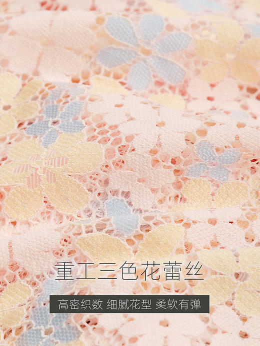 好奇蜜斯性感蕾丝内衣女夏季薄款大胸显小文胸套装少女调整型胸罩兰斯 商品图3